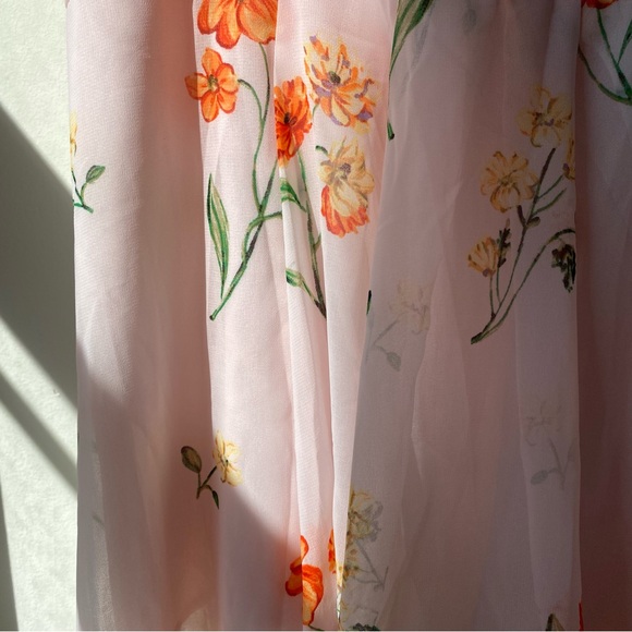 Who What Wear Pink Floral Slip Dress - Picture 3 of 7